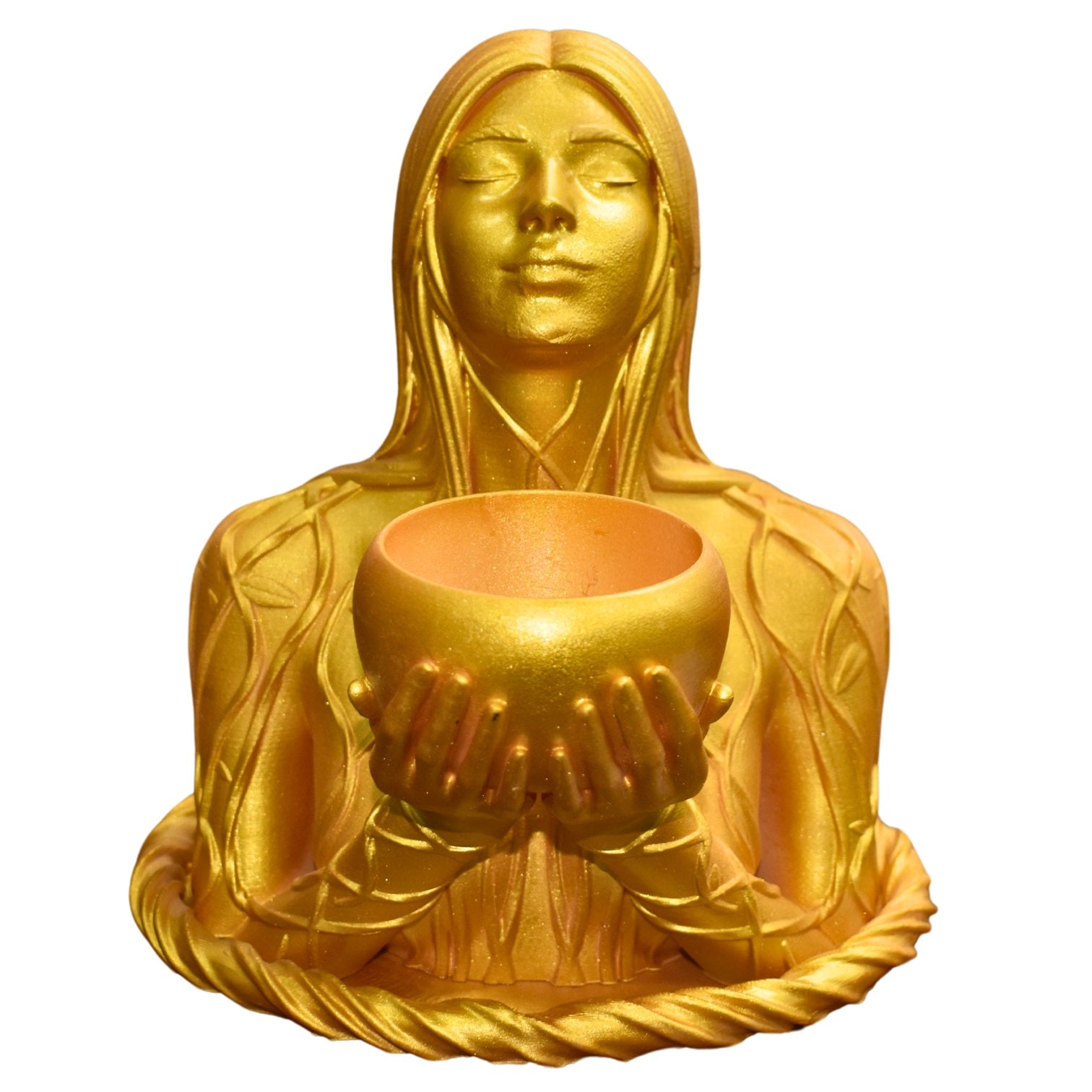 golden 3D sculpture for home decor