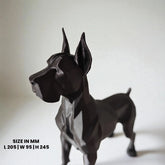 3D Printed Great Dane Standing Dog Miniature Figurine | Black
