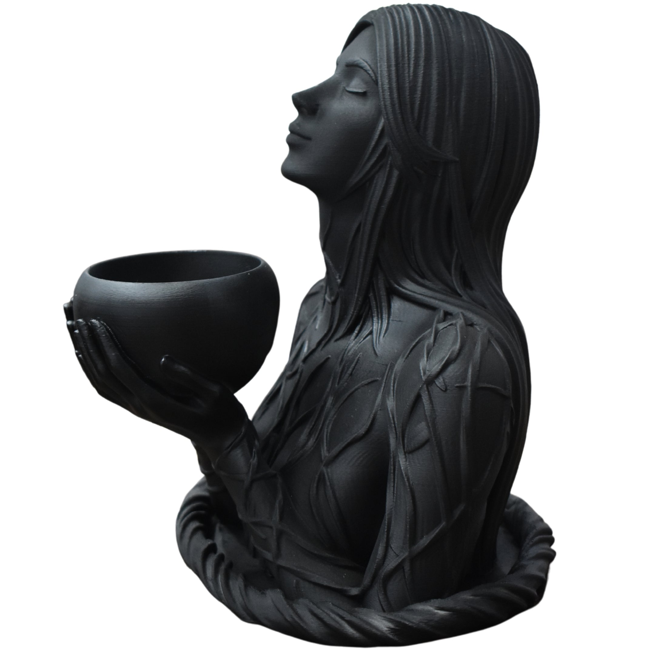 black pot lady for living room