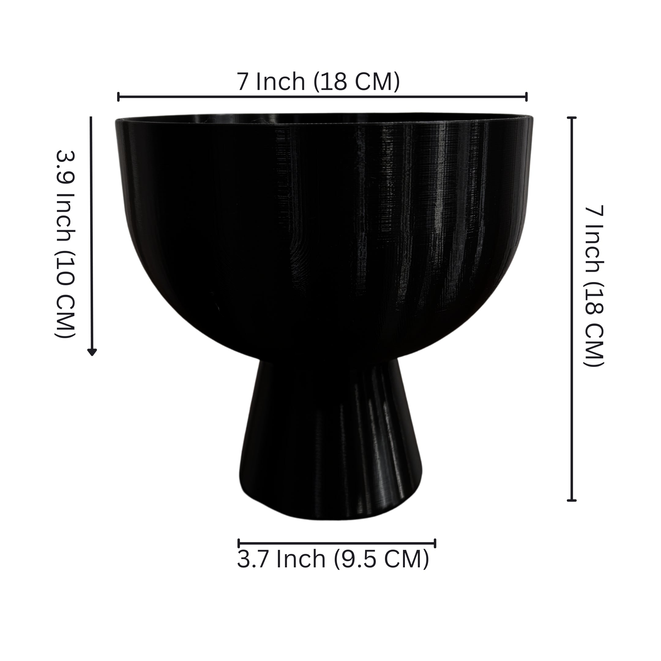 black pot trophy for room decor