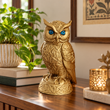 Gold Plated Lakshmi Owl Idol for Home & Office | Vastu Gift for Wealth & Good Luck