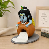 Child Krishna Idol with Matki of Butter
