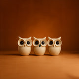 Goddess Lakshmi Owl Idol - Set of 3