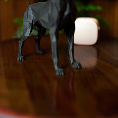 3D Printed Great Dane Standing Dog Miniature Figurine | Black