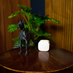 3D Printed Great Dane Standing Dog Miniature Figurine | Black