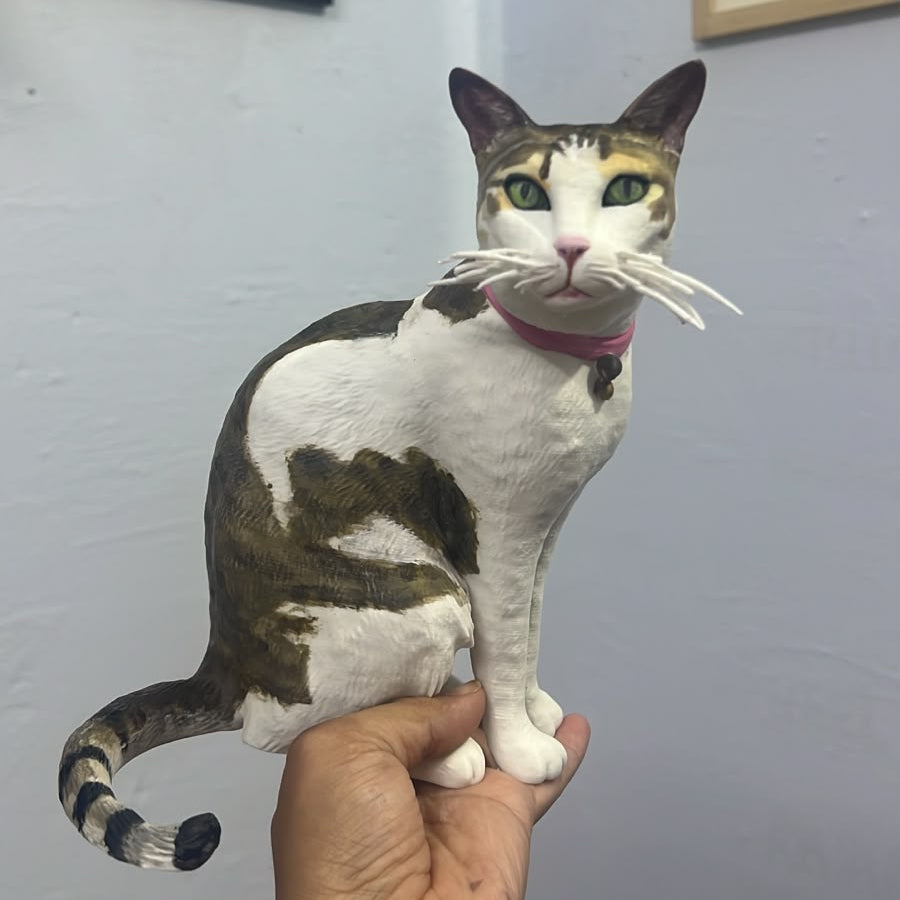 Custom 3D Printed Cat Miniature Figurine