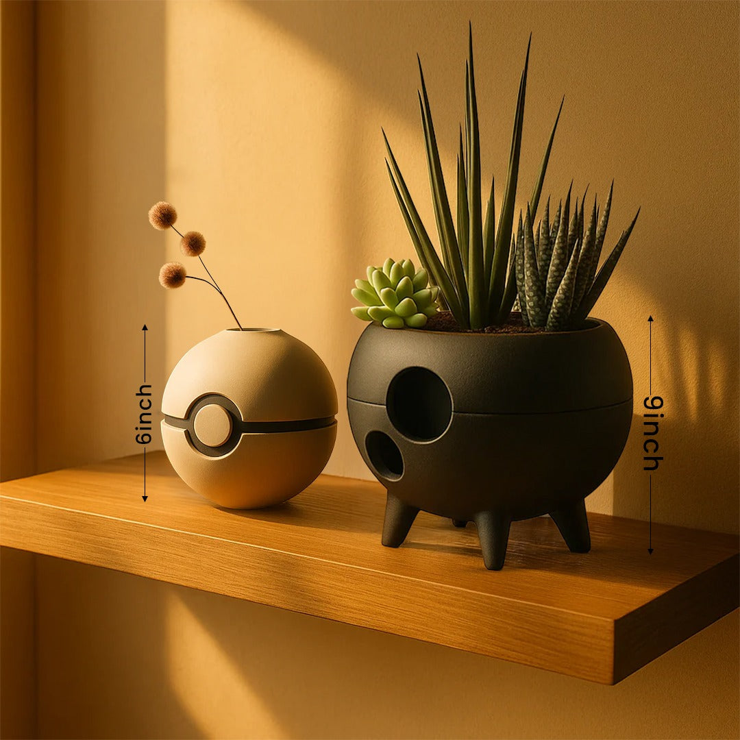 Eclipse Planter & Asteroid Plant Pot – Set of 2