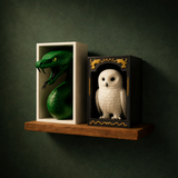 Mystic Library Guardians – Owl & Serpent Bookend Combo Set