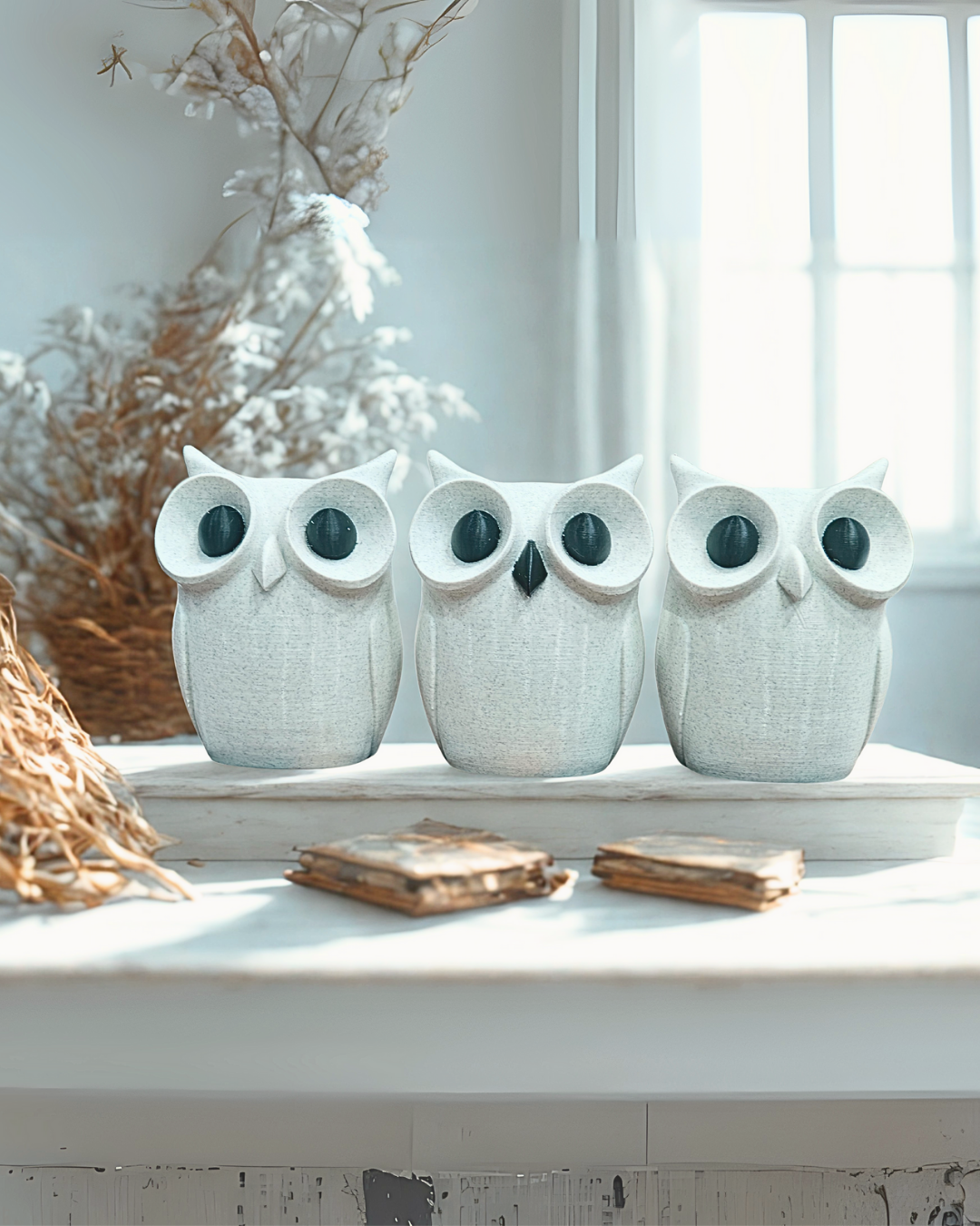 Goddess Lakshmi Owl Idol - Set of 3